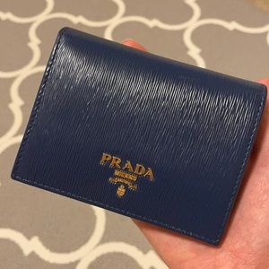 Prada small wallet in blue
